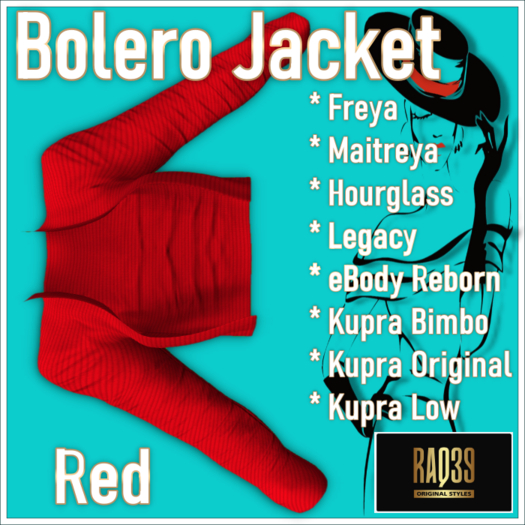 [R39] Bolero Jacket-Red