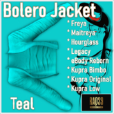 [R39] Bolero Jacket-Teal