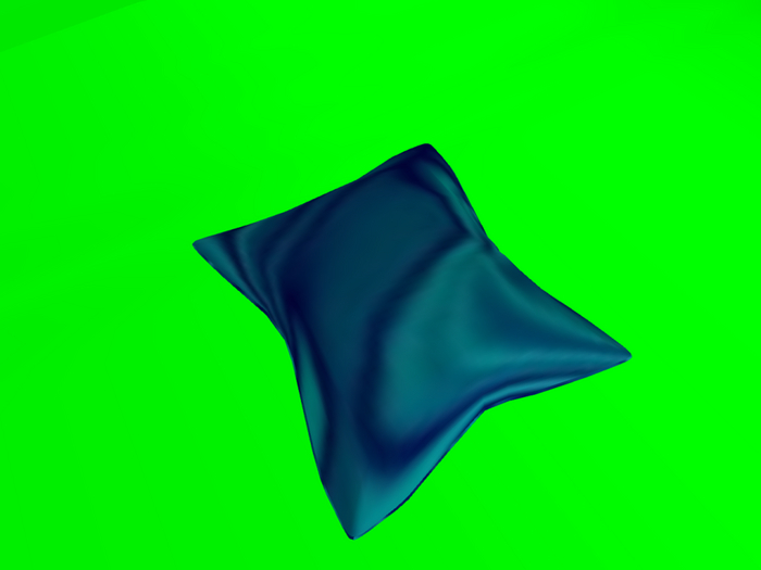 Mesh Pillow Satin Blue