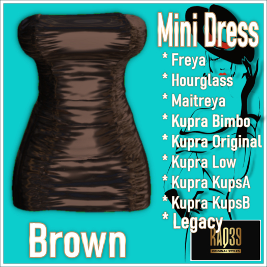 [R39] Mini Dress-Brown