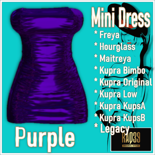 [R39] Mini Dress-Purple
