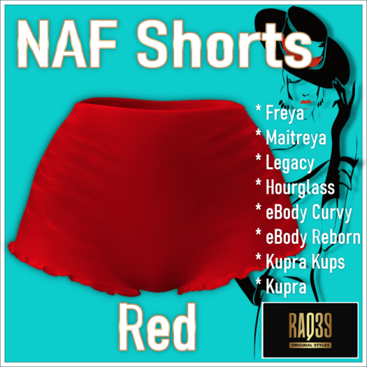 [R39] NAF Shorts-Red