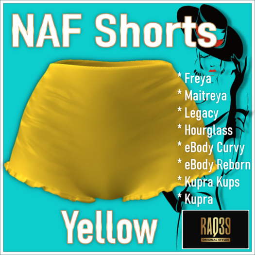 [R39] NAF Shorts-Yellow