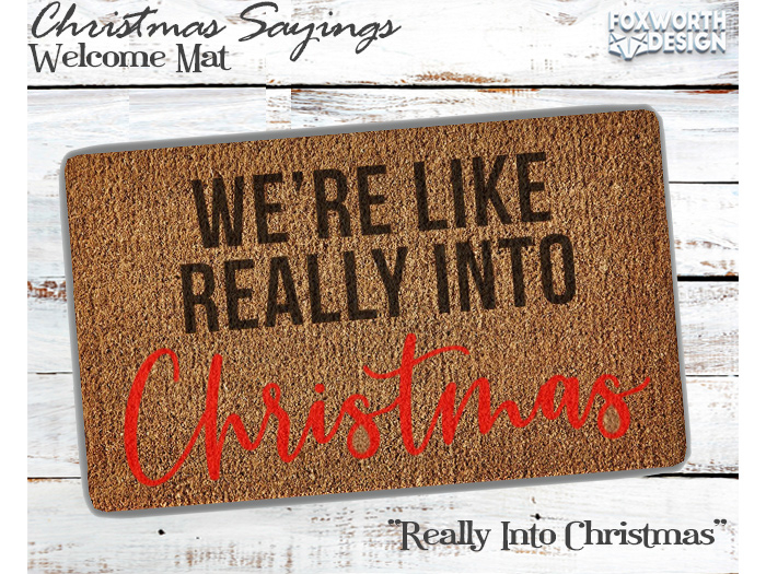 FWD // Welcome Mat // Christmas Sayings - Really Into Christmas
