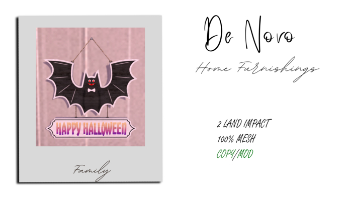 ..De Novo.. Bat Sign Box