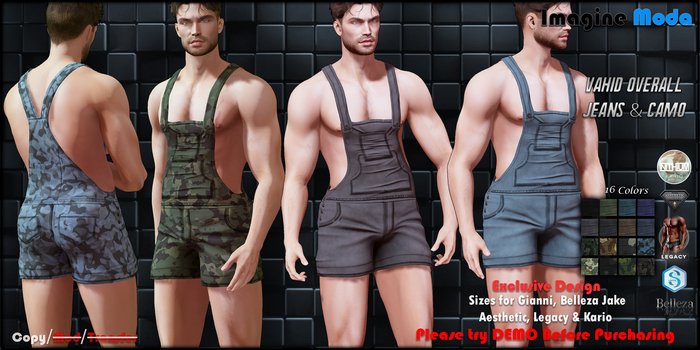 -Imagine- Vahid Overall Jeans + Camo {FATPACK}
