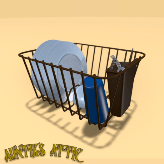 ATTIC - Dish rack with dishes