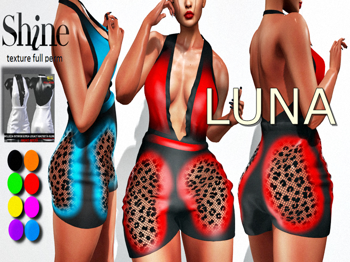 AJ  [SHINE FULL PERM] short dress LUNA  _TEXTURE FULL PERM