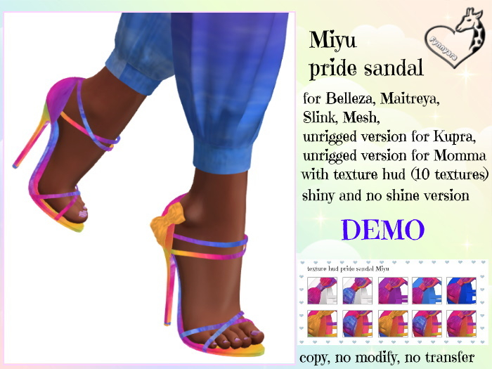 demo pride Sandals Miyu