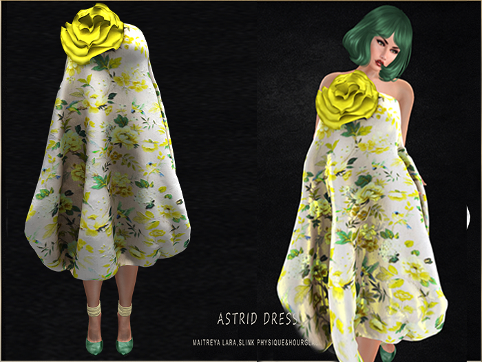 GGVG ASTRID DRESS&HEELS YELLOW FL