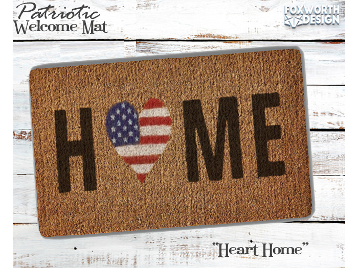 FWD // Welcome Mat // Patriotic - Heart Home