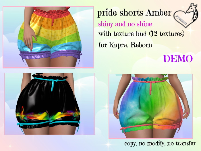 demo pride shorts Amber
