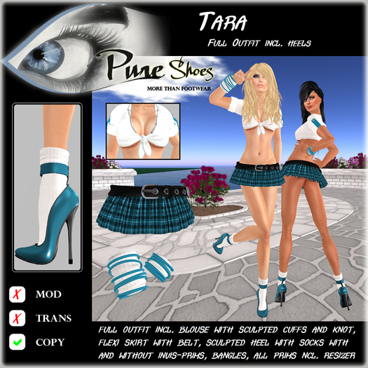 << PURE >> Tara in Aqua (full outfit incl. high heel) [inworld price 199L$]