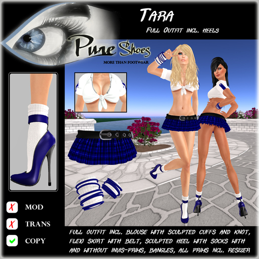 << PURE >> Tara in Blue (full outfit incl. high heel) [inworld price 199L$]