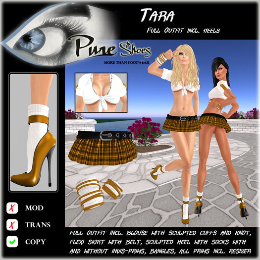 << PURE >> Tara in Copper (full outfit incl. high heel) [inworld price 199L$]