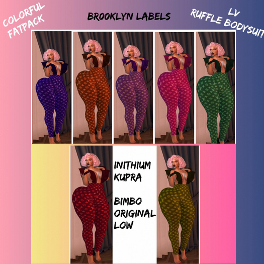 [BROOKLYN LABEL] LVCOLORFUL RUFFLE BODYSUIT FATPACK KUPRA ONLY