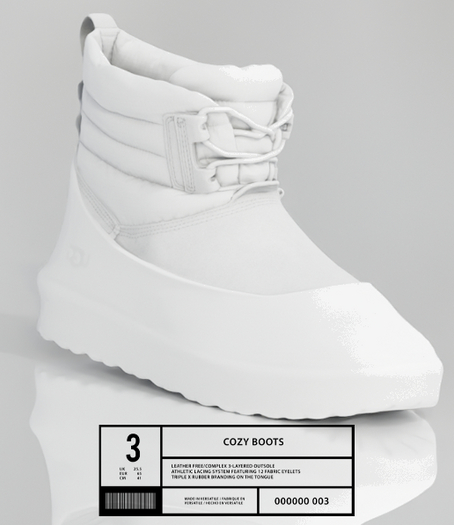 [V] Cozy Boots White