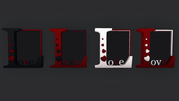{Boujee Baby}Love Frame Black/Pink touch menu resize trans BOX