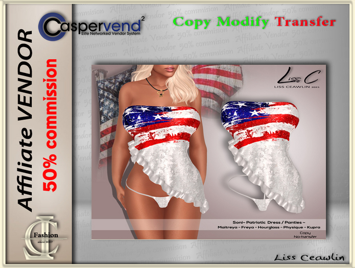 LC Affiliate Vendor [Patriotic] - Soni Dress [1 Vendor]