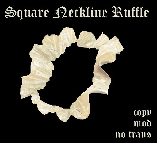 Square Neckline / Roccoco / Baroque  Collar Ruffle 