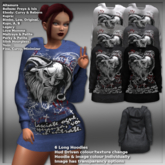 *DCDF* Alicia Long Hoodie: Horns