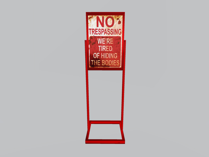 Standing Sign-Hide Bodies