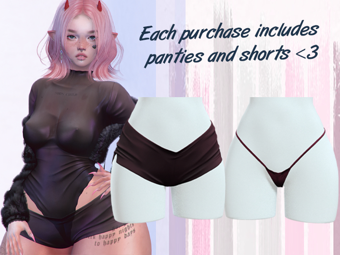 Lunar - Demi Shorts & Panties - Plum