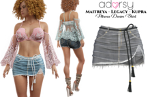 adorsy - Athena Denim Skirt Grey - Maitreya/Legacy/Kupra