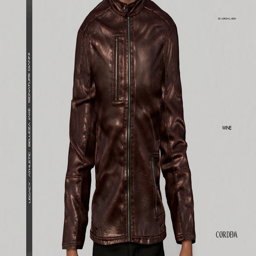 *CORDEWA* MOTORCYCLE JACKET WINE