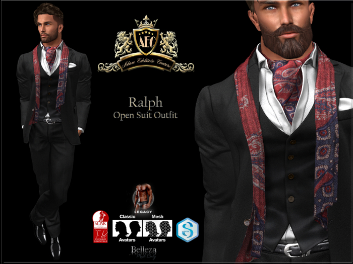 !AEC! Ralph - Open Suit - Black - for Signature Gianni Belleza SLink Legacy Classic