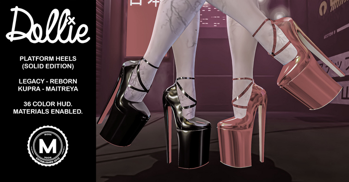 [MODA] DOLLIE HEELS & HUD (SOLIDS) DEMOS
