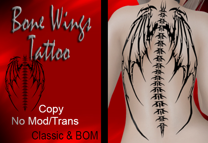 ::.L.O.O.:: Bone Wings Tattoo