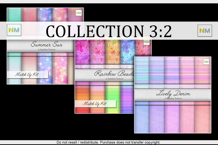 3 For 2 Summer Sun Lively Denim Rainbow Beads NMT-B