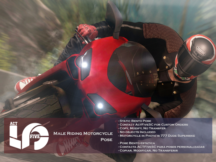 ACT5-885-Male Riding Motorcycle Pose BOXED 