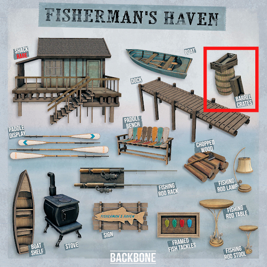 BackBone Fisherman's Haven - Barrel Crates