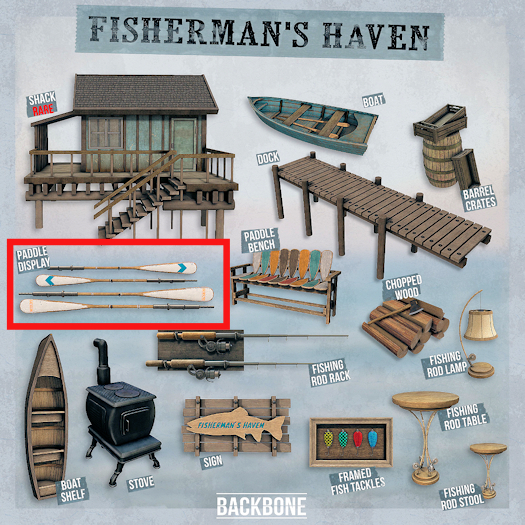 BackBone Fisherman's Haven - Paddle Display