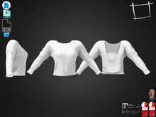 Dae Obj FBX For Female Round Neck Long Sleeves Sweater Top Maitreya Slink Belleza Legacy