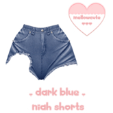mellowcute-niah shorts-dark blue