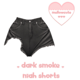 mellowcute-niah shorts-dark smoke