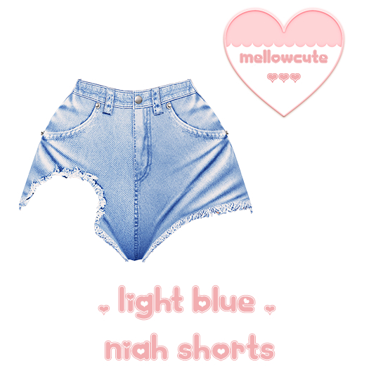mellowcute-niah shorts-light blue