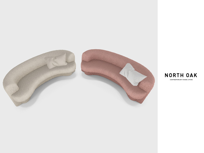 [North Oak] + Parnav Boucle Couch (fatpack)