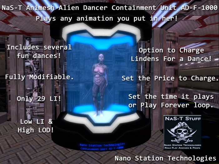 Second Life Marketplace - NaS-T Containment Unit AD-F-1000 Animesh ...