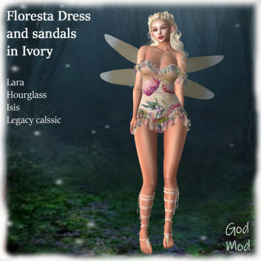 God Mod Floresta Dress in Ivory 