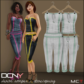 DCNY Denim Romper in Stone Wash/Spring