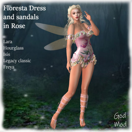 God Mod Floresta Dress Rose 