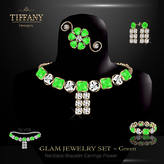 ::TD:: Glam Jewelry Set ~ Green