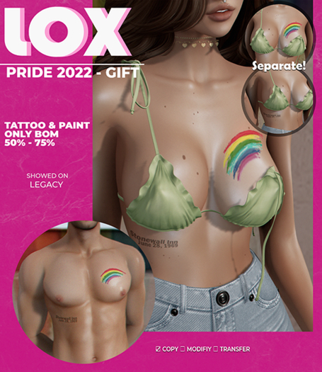 LOX - "PRIDE 2022" GIFT Tattoo & Paint BOM