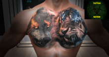 Wolf and tiger tattoo BoM 50L