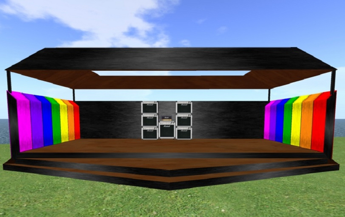 Rainbow Lights Stage White Speakers