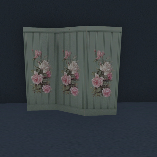 Room Divider Green Roses 